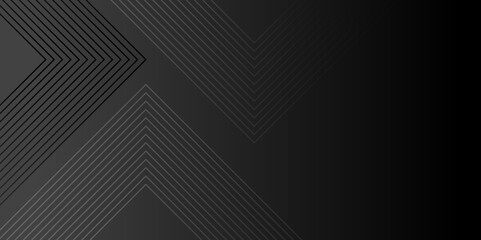 Obraz premium Futuristic abstract background. Modern shiny grey geometric lines pattern. Modern grey gradient line triangle background for presentation banner, cover, web poster with dynamic vector illustration. 