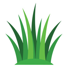 Green Grass Vector Illustration - Vibrant Nature Art 