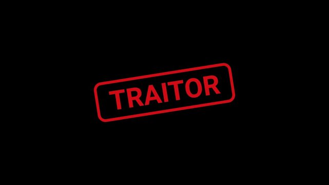 Traitor Text Stamp Animation