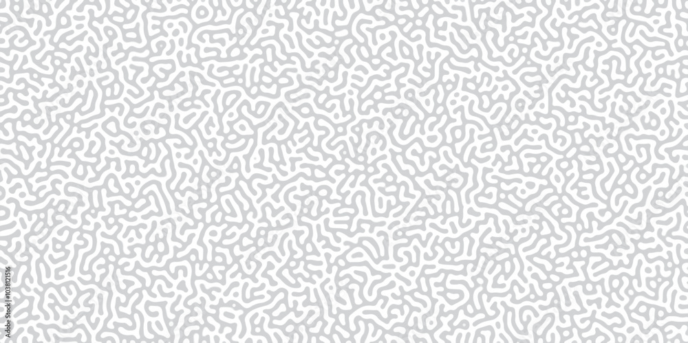 Poster Abstract Reaction-diffusion or Turing pattern natural texture in coral grey and white colour scheme. Linear design with biological shapes. Organic lines in memphis. abstract turing organic wallpape	
