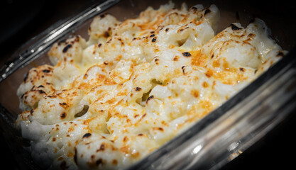 Cauliflower gratin (Gratin de chou-fleur) is a traditional french dish made with bechamel and cheese