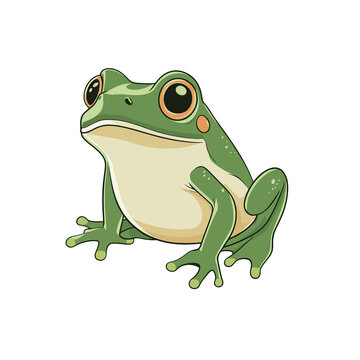 Green baby frog character