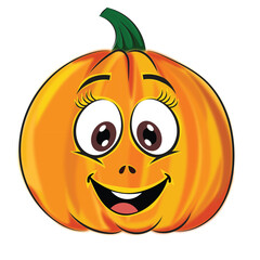 Laughing Pumpkin Halloween vector emoji