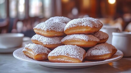 new orleans beignets dusted with powdered sugar