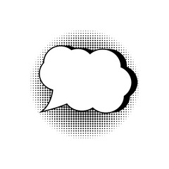  Comic shouting balloon with halftone shadow