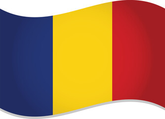 Fototapeta premium 3D Flag of Romania Vector