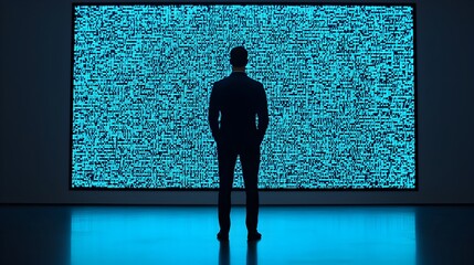 Logistics Manager Overseeing Digital Warehouse for Efficient Supply Chain Management