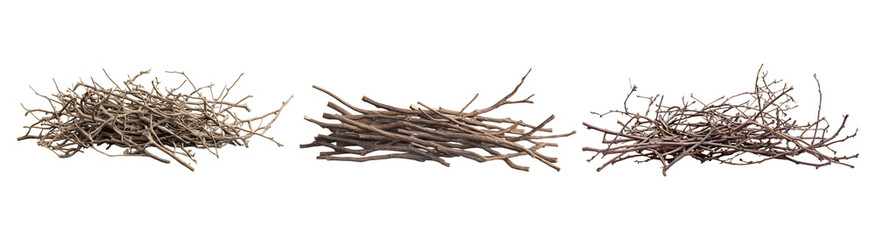 PNG Stacks of Twigs for Natural Crafting Projects