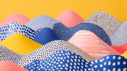 Vibrant Mountain Patterns in Studio Lighting