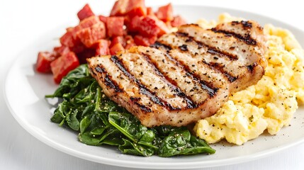 Protein Packed Breakfast with Scrambled Eggs and Spinach