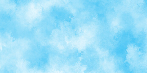 The sky blue texture clouds, blue watercolor paper texture background, Soft and cloudy blue sky Watercolor background texture, cloudy and soft sky blue blurred and grainy Blue powder explosion.