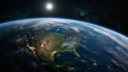 Obraz premium The Earth and Moon from Space