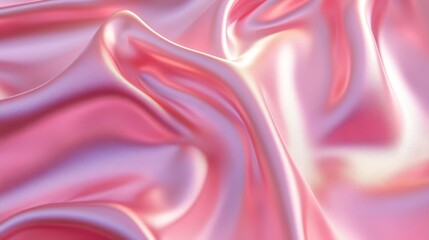 Obraz premium Luxurious pink silk fabric background, a closeup view of elegance and texture