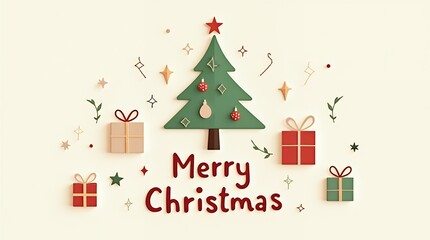Naklejka premium A variety of Christmas card collection. Christmas gift card and invitation set with lettering.