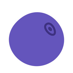 Vector blueberries illustration. Isolated on a white background. Flat style icon