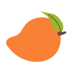 Vector mango illustration. Isolated on a white background. Flat style icon