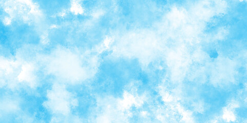 The sky blue texture clouds, blue watercolor paper texture background, Soft and cloudy blue sky Watercolor background texture, cloudy and soft sky blue blurred and grainy Blue powder explosion.