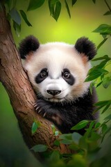 Fototapeta premium Portrait of sweet giant panda bear
