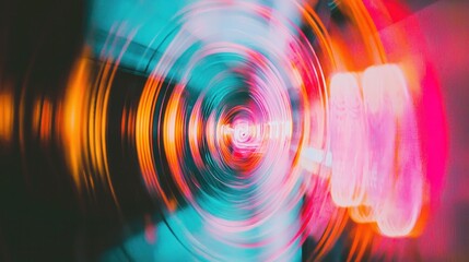 Abstract background with vibrant colorful circles, ideal for technology, digital art, and website design.