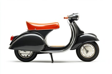Fototapeta premium Classic Vintage Black and Orange Scooter