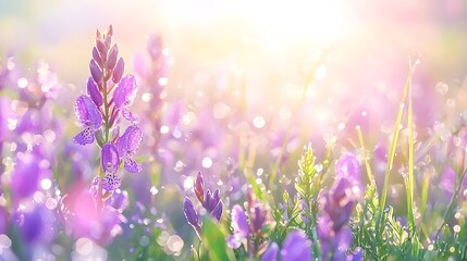 Naklejka premium Elegant Dark Purple Anacamptis Orchid Bloom