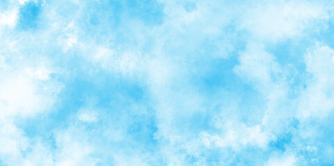 shiny and clear painted light blue clouds watercolor background, sky clouds for wallpaper backdrop background, watercolor abstract texture with white clouds and blue sky.