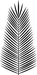  Black icon - classic palm branch