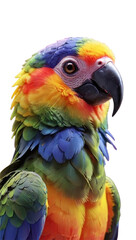 Obraz premium closeup of a macaw parrot on transparent background
