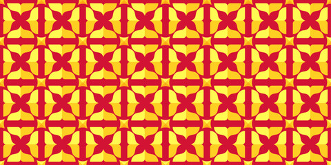 Red and Yellow Geometric Pattern