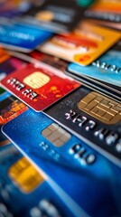 A close-up of a secure payment screen with a card and mobile wallet payment options featured during checkout Stock Photo with side copy space