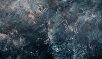 Obraz premium Abstract Dark Textured Surface with Metallic Blue and Copper Accents, Elegant and Modern