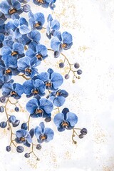 Elegant Acrylic Painting of Vanda Orchid