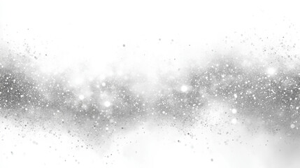 Obraz premium A white background with silver glitter and shining lights.