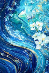 Vibrant Acrylic Painting of Masdevallia Orchid