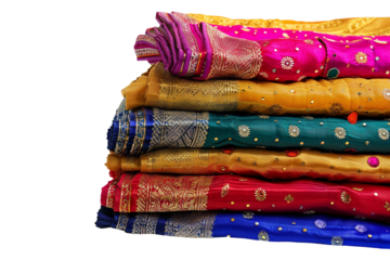 Stylish new clothes for a memorable Diwali celebration isolated on transparent background