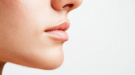 Obraz premium Close-Up of Human Skin Showing Natural Texture and Complexion for Dermatology and Skincare Concepts