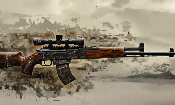 gun and rifle