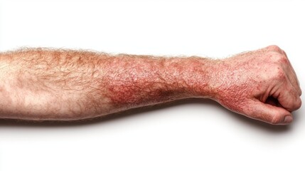 Close-Up of Arm with Skin Condition Showing Redness and Inflammation