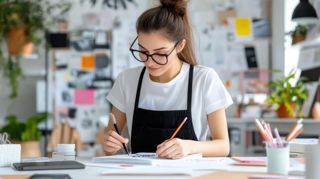 Elegant Handwritten Invitations A Female Calligrapher's Creative Process in a Bright Airy Studio