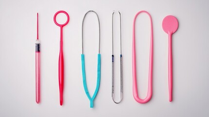 Modern Hormonal Devices and Methods for Health and Wellness on White Background