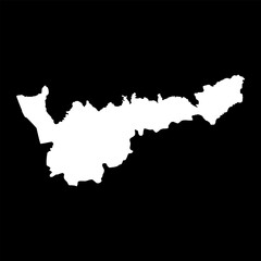 Mohales Hoek district map, administrative division of Lesotho. Vector illustration.