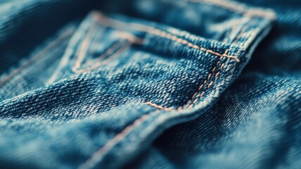 Classic jeans texture and Stylish blue denim jacket pocket,Blue denim jacket,jean opened pocket with a button,outfit jeans background,Popular fashion clothing,space for text.