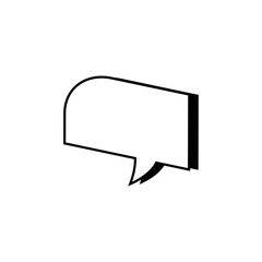 Fototapeta premium One side rounded rectangle speech bubble