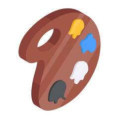         Trendy vector design of paint palette 

