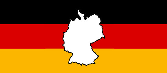 Obraz premium hole in and as flag of Germany background as modern 3d effect