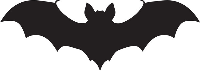 vector silhouette image of bat Art & Illustration