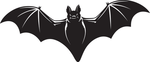 vector silhouette image of bat Art & Illustration