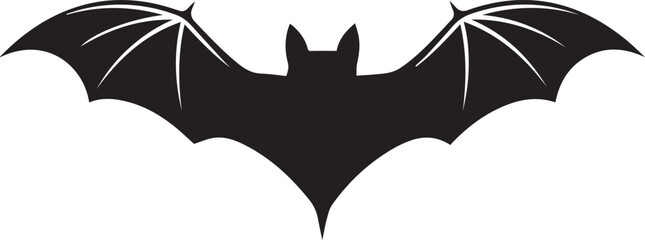 vector silhouette image of bat Art & Illustration