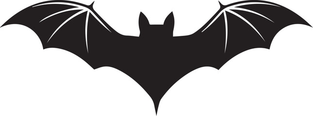 vector silhouette image of bat Art & Illustration