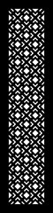 Symmetry in Design: Diamond Patterns and Interlaced Geometric Latticework